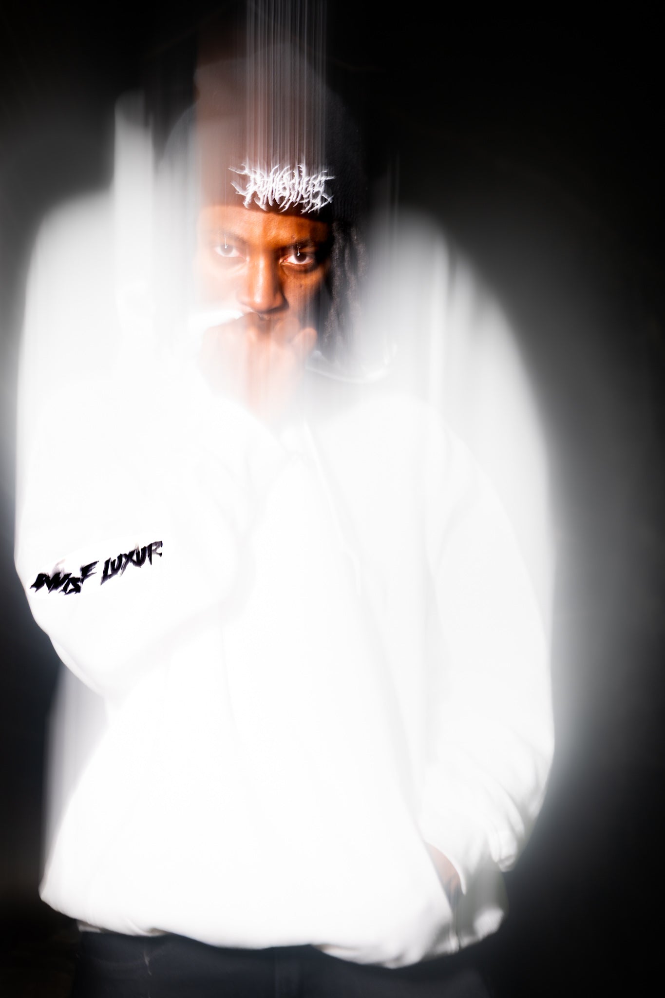 White Invisible Luxury Hoodie