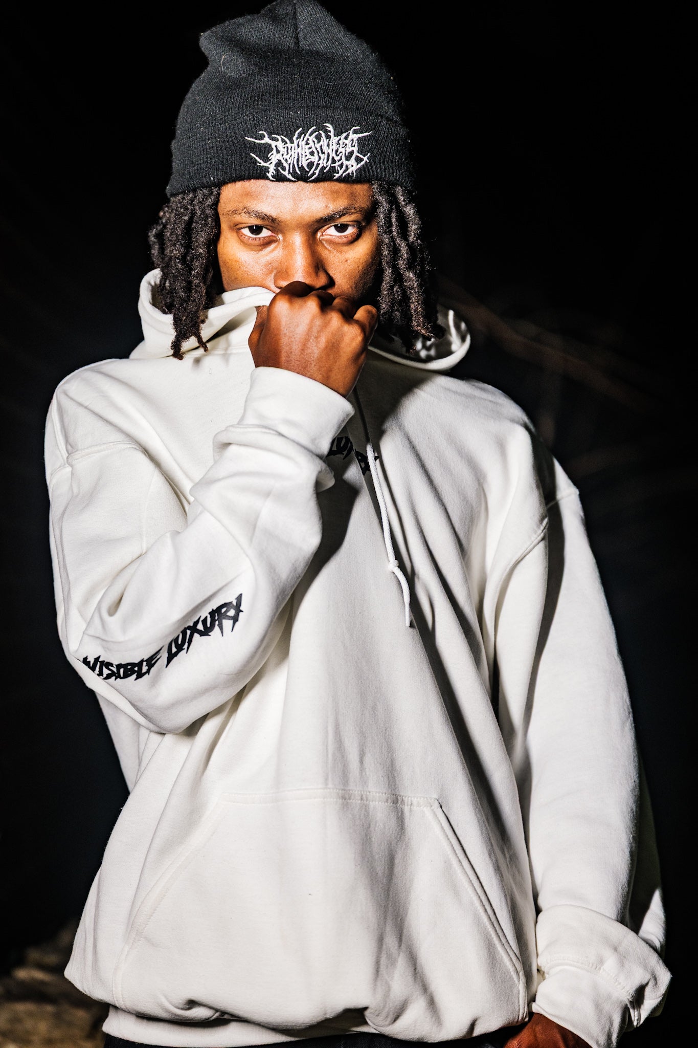 White Invisible Luxury Hoodie